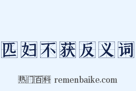 匹妇不获反义词是什么意思的图片